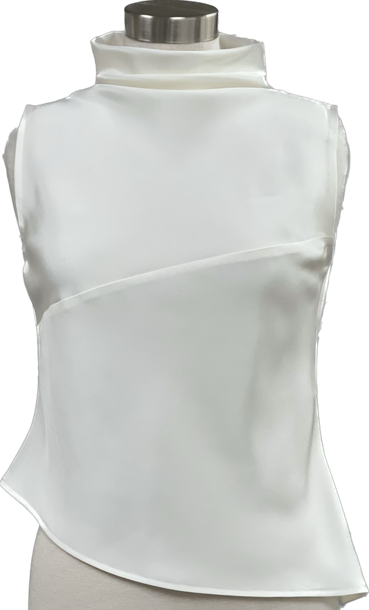 The Emily Top - Crème Silk Sleeveless Top