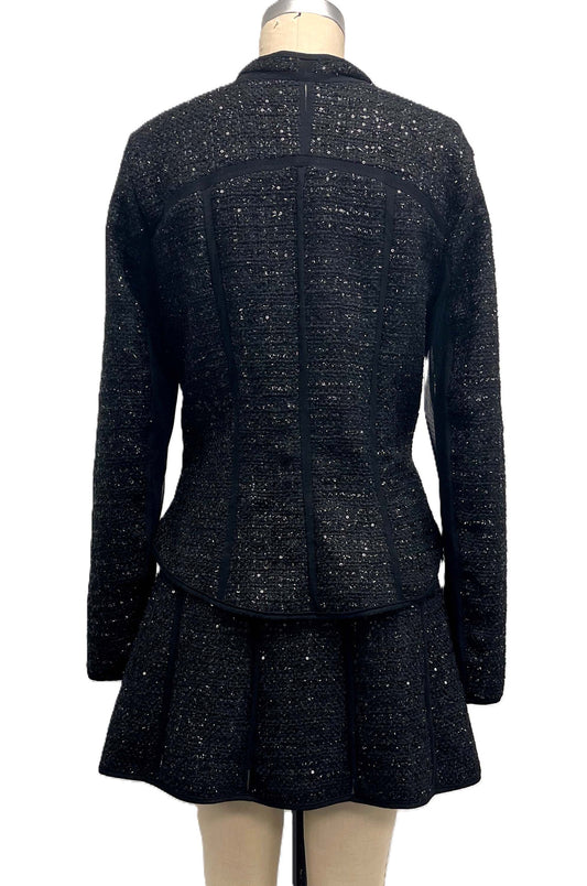 Solid Black Lavern Boucle Jacket